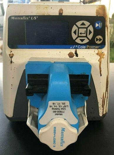 Used Cole-Parmer 7522-20 Masterflex L/S Peristaltic Pump, Stained Cover