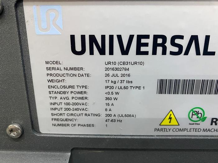 Used 2016 Universal Robots UR10 Cobot/Robot