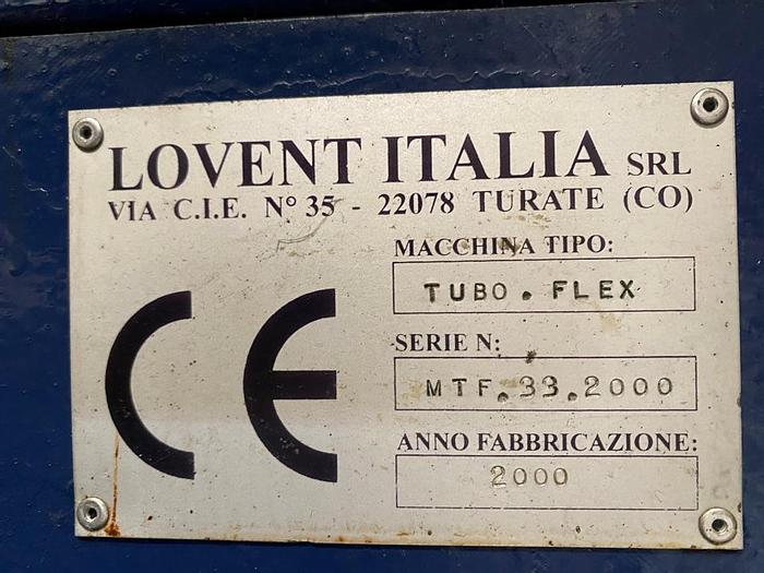 Used 2000 Lovent Italia Tubo Flex Ducting Machine