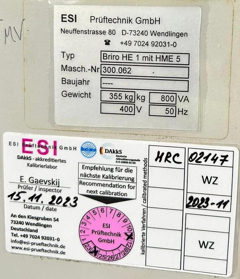 Gebraucht 2007 ESI Briro HE 1 mit HME 5