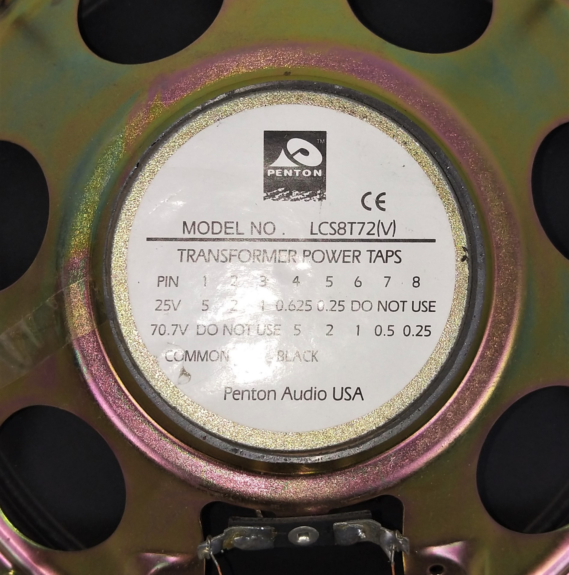 Used Penton LCS8T72 Analog Ceiling Speaker for PA System (Set of 2)