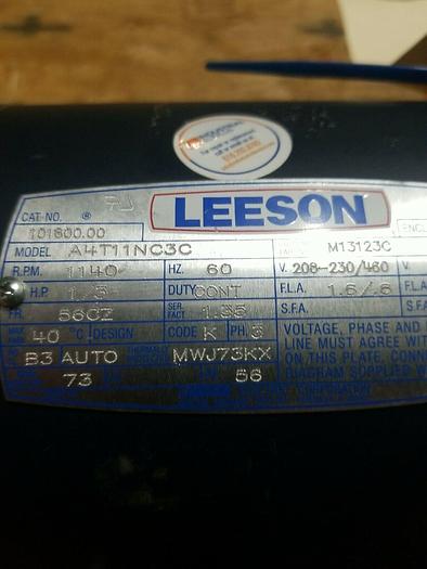 Used Leeson A4T11NC3C Motor 1/3 hp 230/480