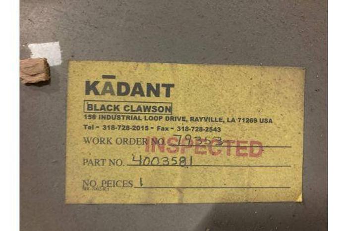 Used MODEL 25 BLACK CLAWSON SCREEN SPARE CAP