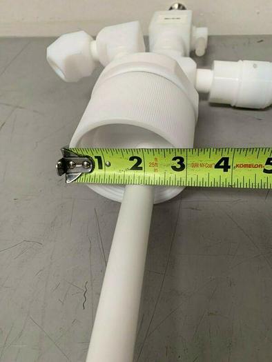 Used Polymer Drum Siphon 13.5" Tube w/ Stainless Steel Swagelok 1" Sanitary Fitting