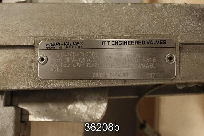 Used Fabri 4" Hand Operated Knife Gate Valve #36208