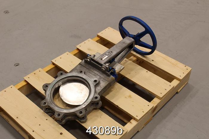 Used Dezurik 8" Hand Operated Knife Gate Valve #43089