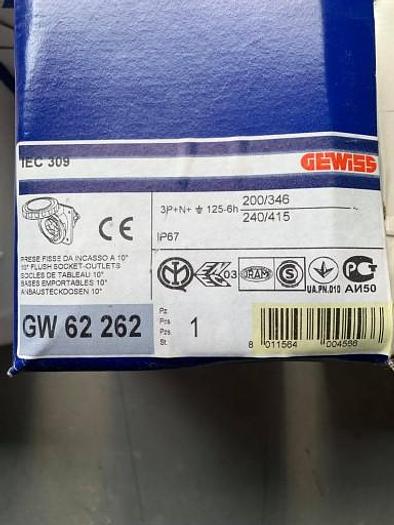 Gewiss GW62262 125A slanted panel socket