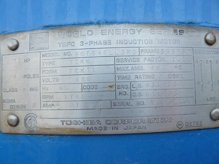 Used Mixer, Agitator, 75 HP, Philadelphia, C/st, PVE-115, #S523765