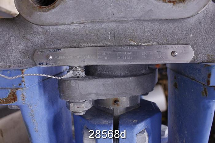 Used Neles Jamesbury 815W-11-3600-MT B 20" Air Operated Butterfly Valve #28568