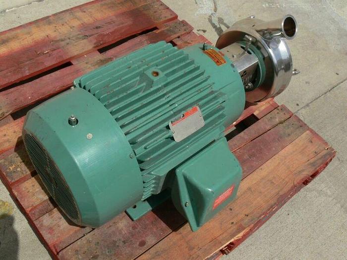 Used Tri-Clover CLW3285MEGK4EP Sanitary Centrifugal Pump w/ a 30 HP Reliance Motor