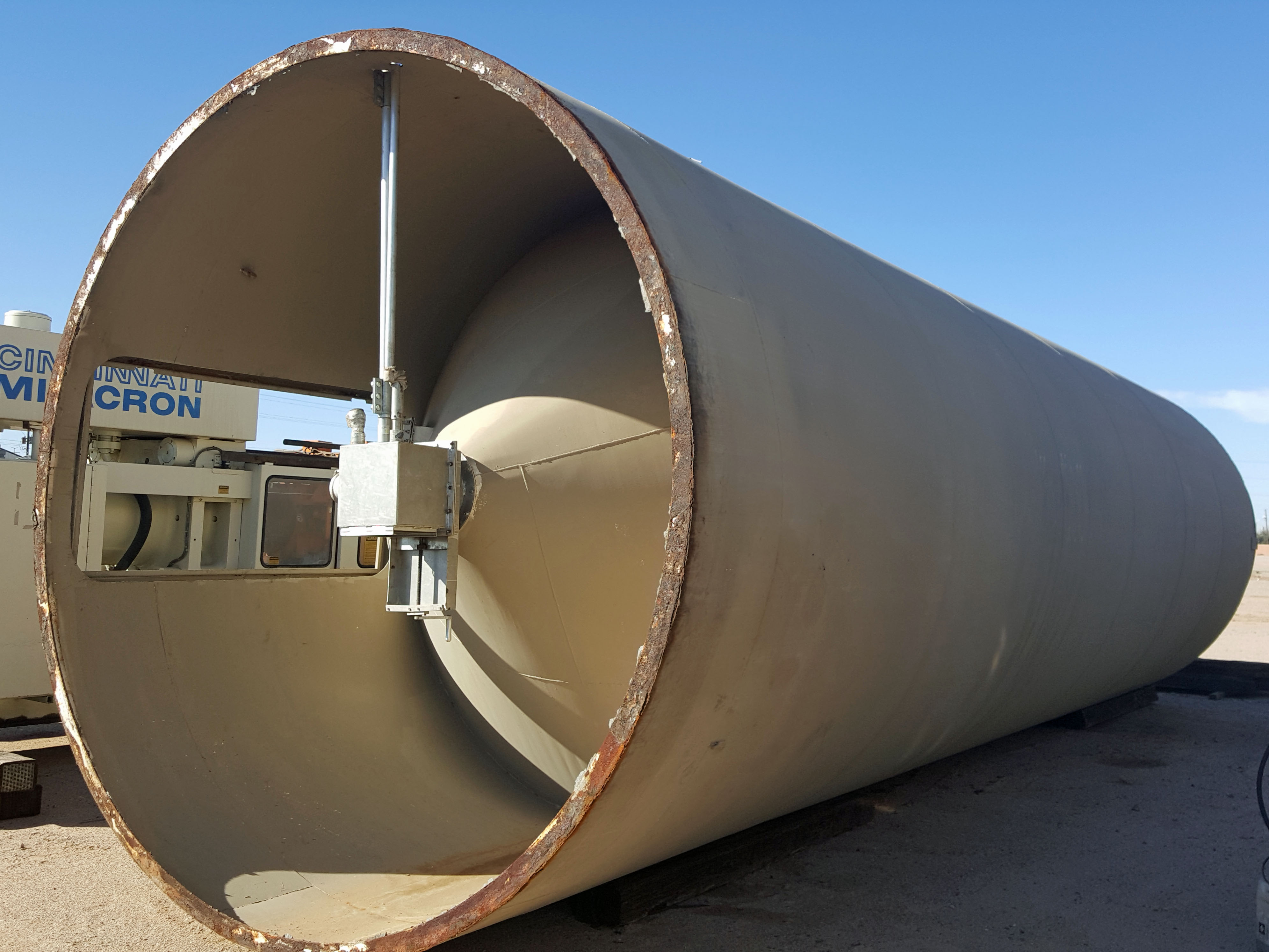 Used 140,000 lb. x 3,000 cu. ft. Vertical Steel Silo