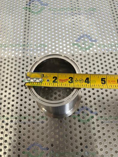 Used Stainless Steel Reducer  w/ 3" to 4" Sanitary Fittings
