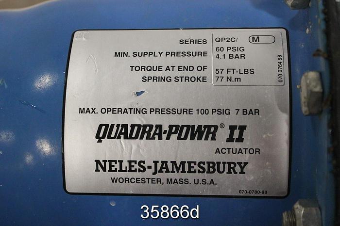 Used Nele Jamesbury 4" Air Operated Knife Gate Valve, 815L-11-3600 MT #35866
