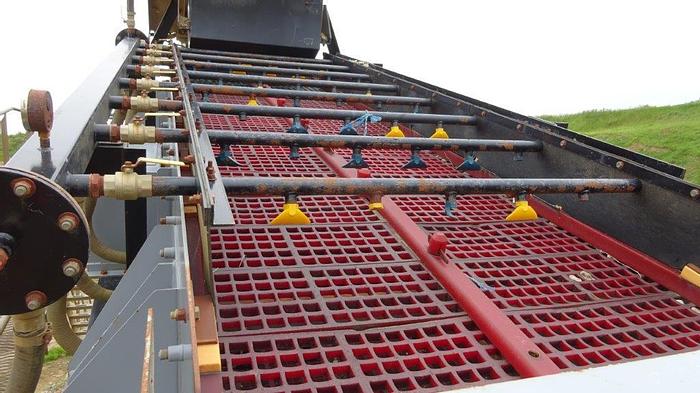 Gebraucht 2014 Terex Kieswaschanlage mit Powercrub 120 Schwertwäsche und Förderbändern