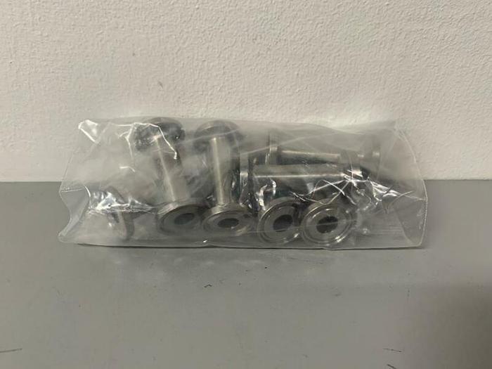 Used Lot of 7 - Stainless Steel 2" Tube w/ 1/2" Sanitary Fittings