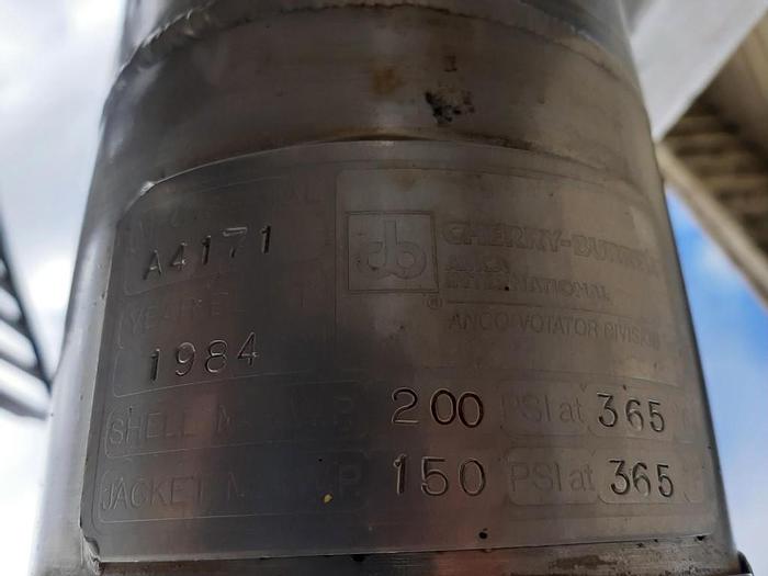 Used Heat Exchanger, Tube-in-tube, 4" X 9'10", 316 S/st, Jkt, C #L743696