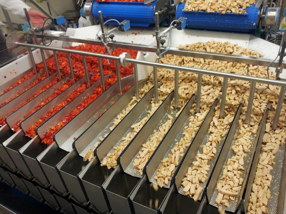 Used Newtec 14 channel weighing line