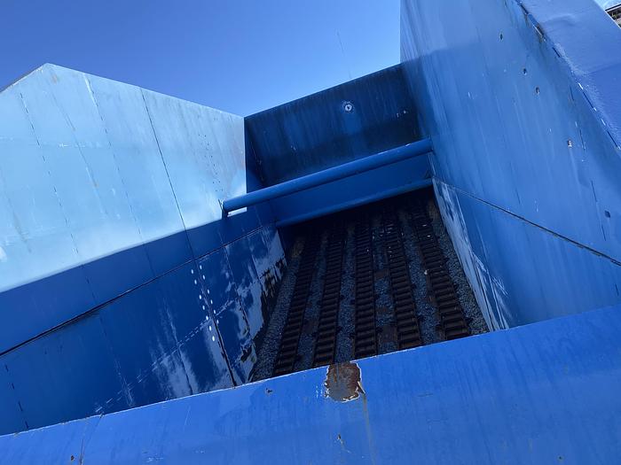 Used Used Bruks 70' Back-On Truck Dump with optimized smooth cargo flow receiving hopper