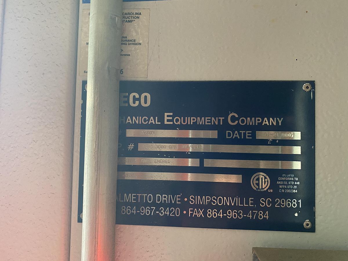 Used Used Complete Diesel Fire Pump skidded Building