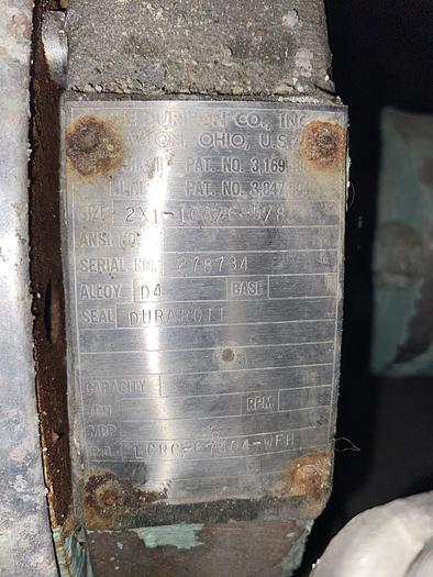 Used Used Durco Model 2 X 1-10A/6/5/8 stainless steel centrifugal pump