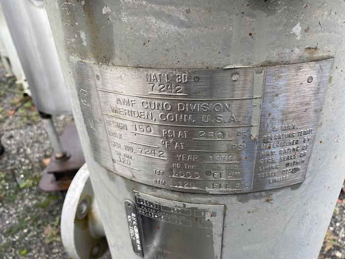 Used Used CUNO Filter Model 12SL3 stainless steel cartridge filter