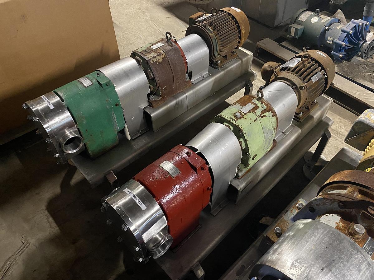 Used Used Tri-Clover sanitary Rotary Pump Model PR125-3-UC4-ST-S