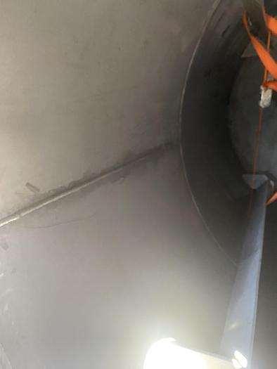 Used Used approximately 2300 gallon stainless steel mix tank. 80" diameter X 9' high straight side