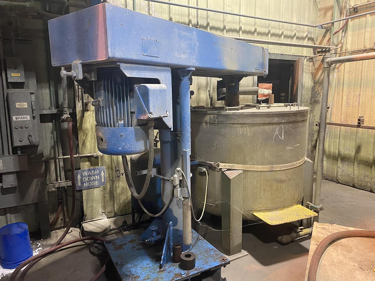 Used Used Hockmeyer Model 8HVI50/4210 single shaft stainless steel dispersion mixer