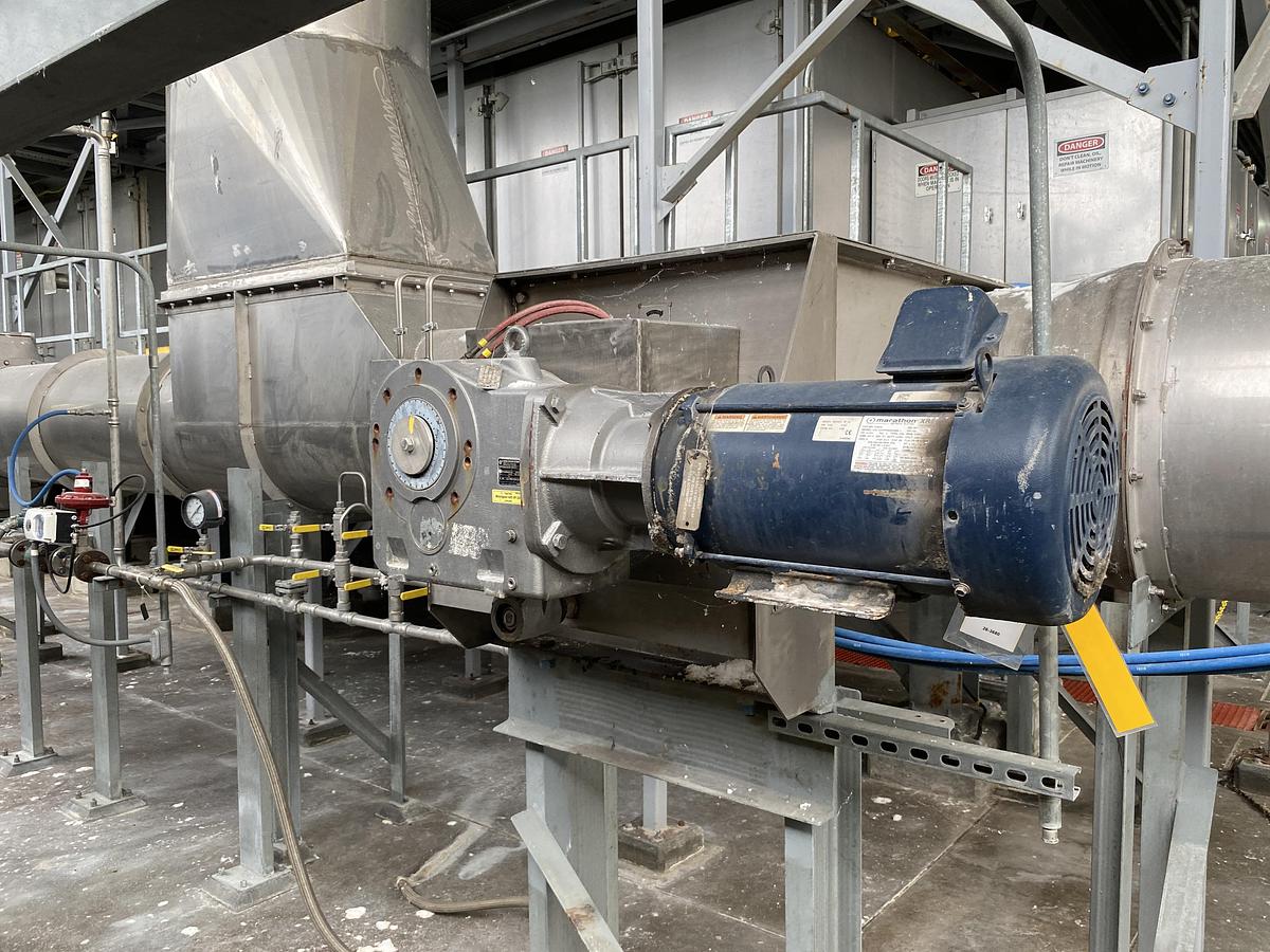 Used Used Thomas & Muller Systems LTD stainless steel screw conveyor