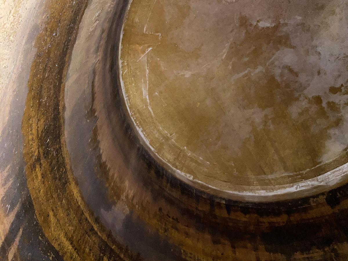 Used Used Beden-Baugh Products 6,315 gallon vertical  fiberglass storage tank.