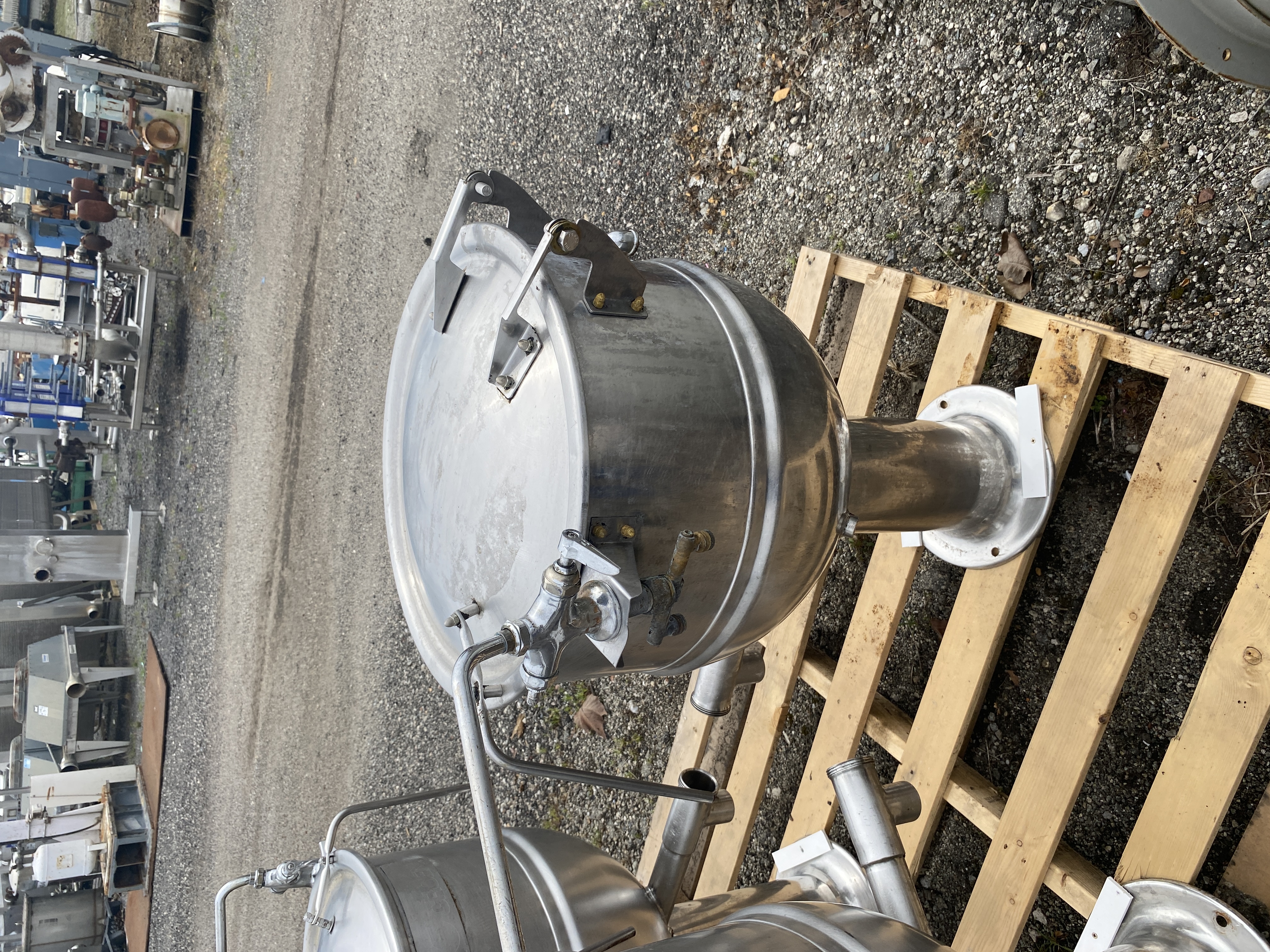 Used Used Groen 20 gallon 316 stainless steel jacketed stationary kettle.
