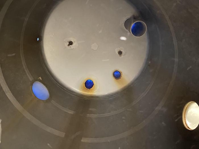 Used Used approximately 300 gallon stainless steel vertical tank