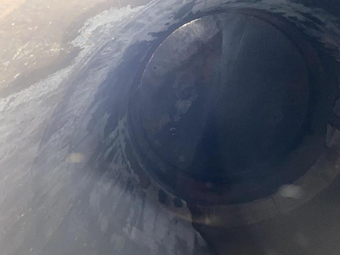 Used Used Lundberg approximately 18,000 gallon carbon steel vertical tank