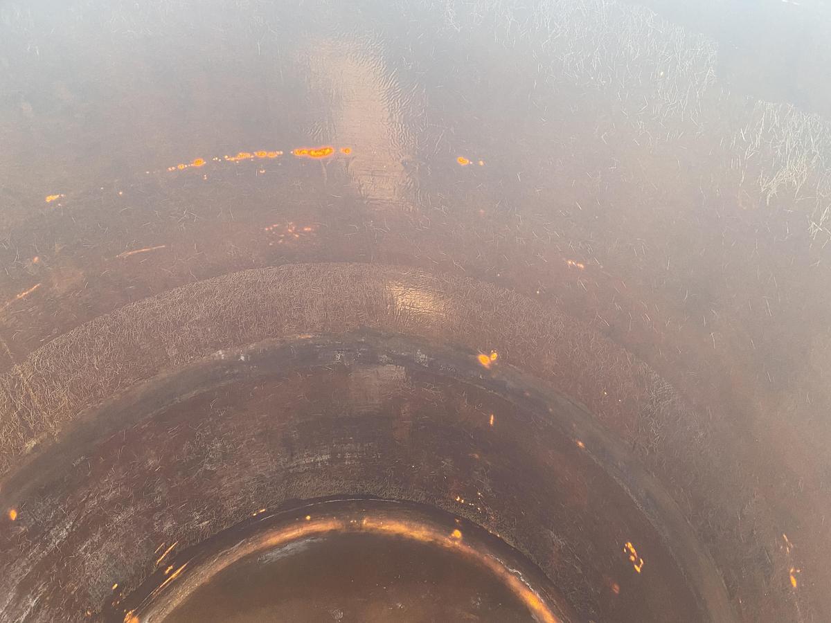 Used Used approximately 4,000 gallon vertical fiberglass storage tank.