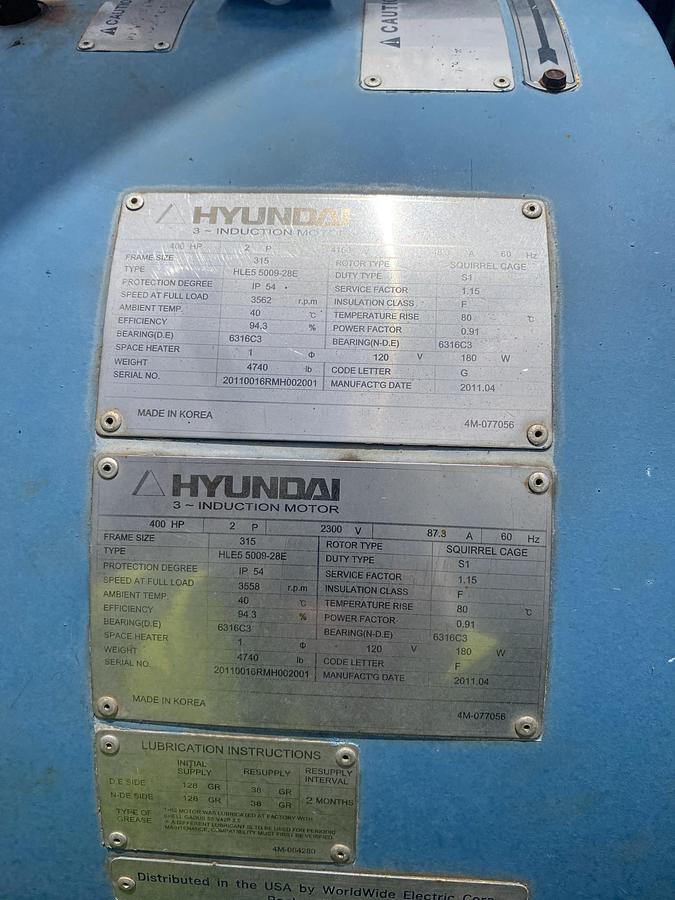 Used Used Howden Model WRVH20416526 Compressor