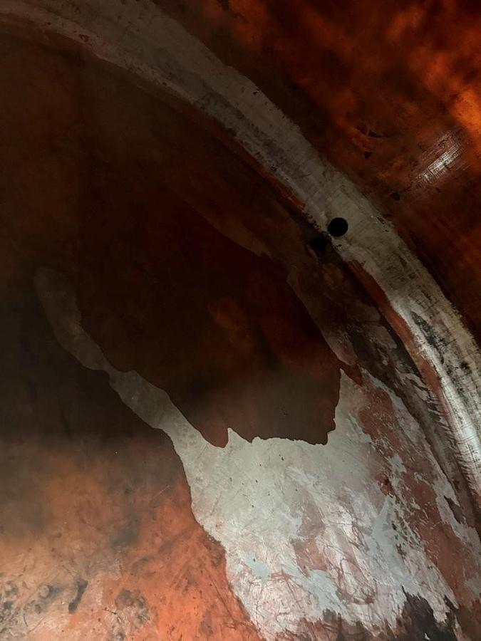 Used Used Augusta Fiberglass 25,000 gallon vertical fiberglass storage tank