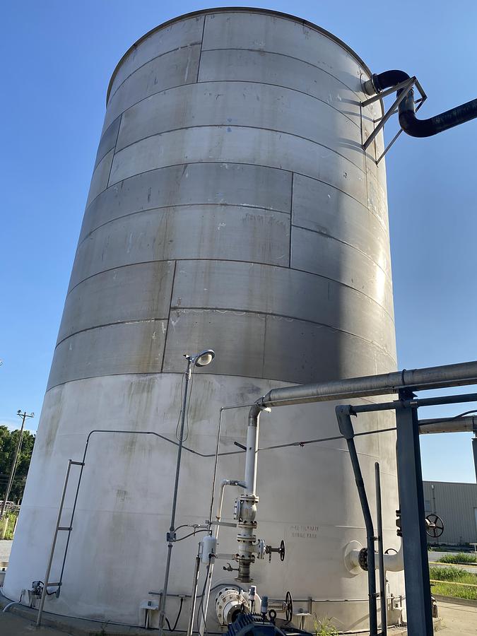 Used Used Erected Steel Products 318,000 gallon  304L stainless steel vertical mix tank.