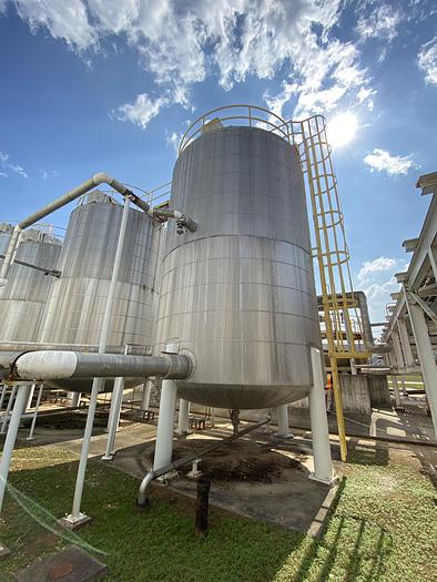 Used Used Bendel approximately 26,500 gallon 304 stainless steel vertical storage tank