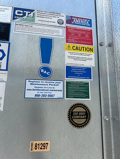 Used Used Baltimore Air Coil 1500 Series approximately 170 ton single cell cooling tower