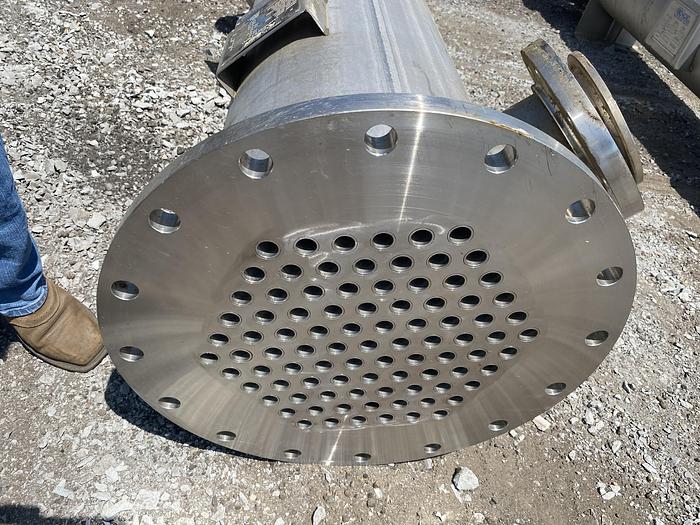 Used Used Roben MFG Co. Inc..  approximately 250 sq. ft. 316/317L stainless steel shell and tube vertical heat exchanger