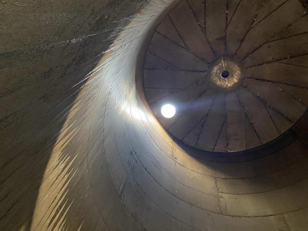 Used Used Erected Steel Products 318,000 gallon  304L stainless steel vertical mix tank.