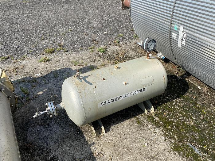 Used Used Steel Fab approximately 60 gallon horizontal carbon steel air receiver