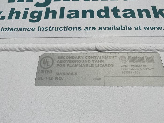 Used Used Highlands Tank approximately 30,000 gallon horizontal self-contained fuel tank