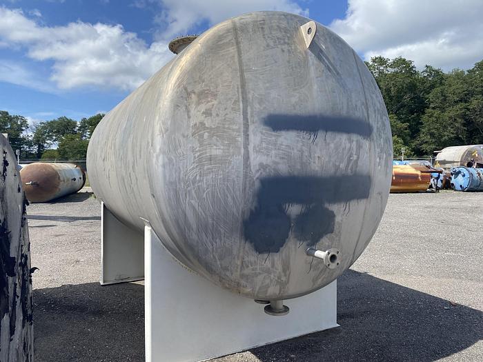 Used Used Industrial Metal Works Inc.  approximately 4500 gallon stainless steel horizontal storage tank