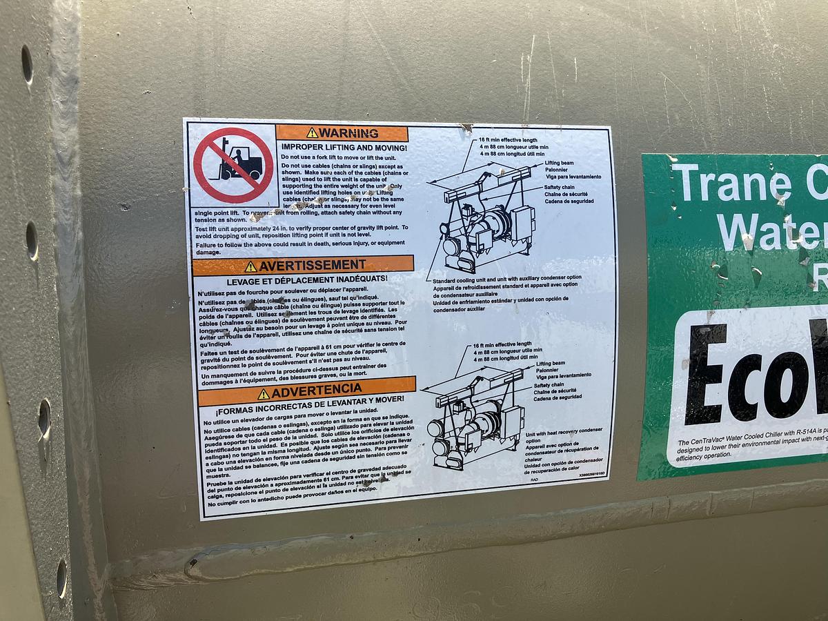 Unused Trane CVHF1300 1200 Ton Capacity Centrifugal liquid chiller