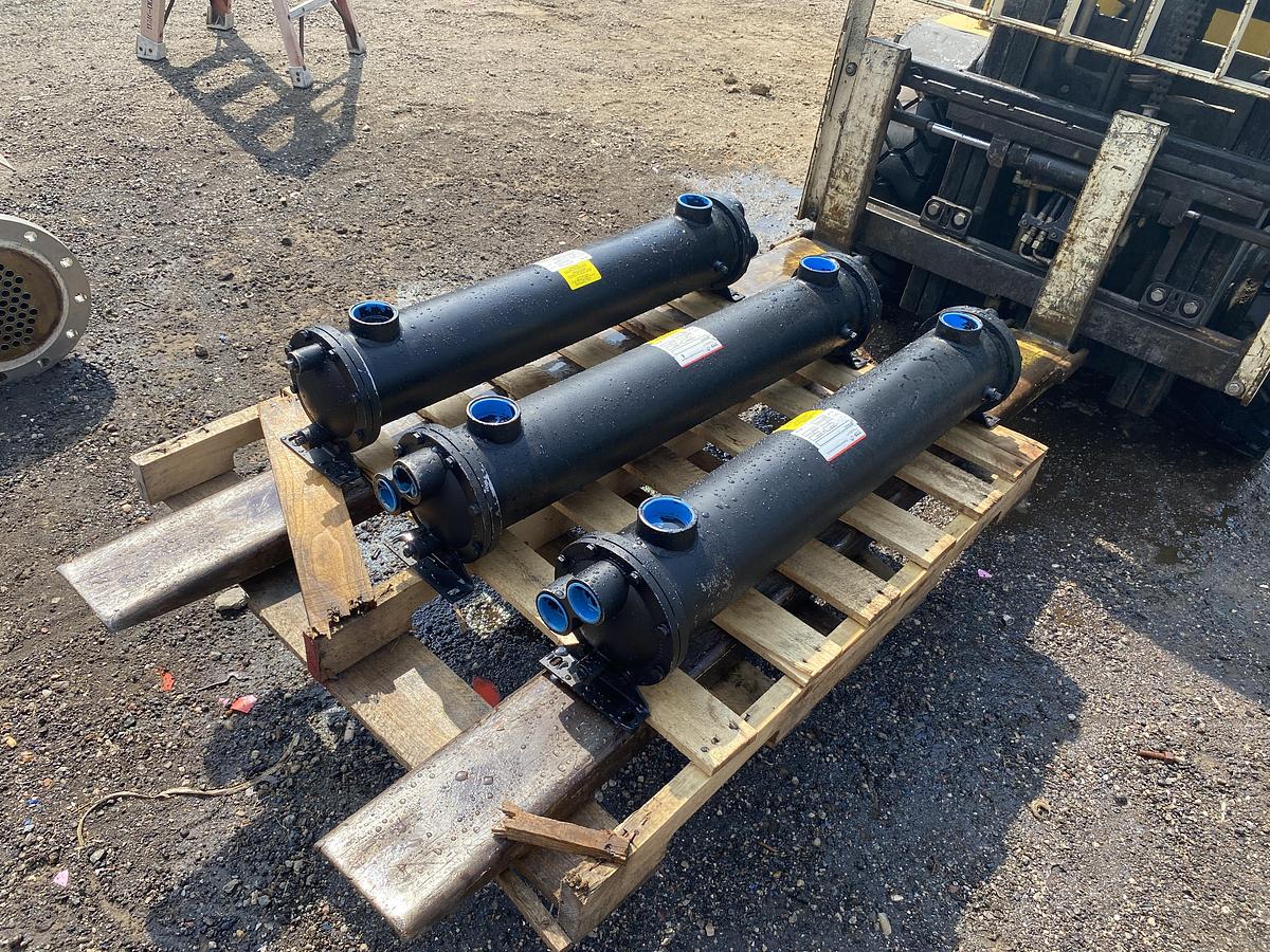 Unused Thermal Transfer Products 316 SS horizontal approximately 81 sq ft. shell and tube heat exchanger