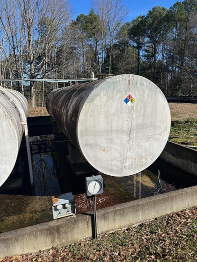 Used (2) Used 30,000 gallon carbon steel horizontal storage tanks