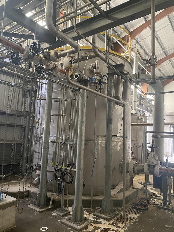 Used Used Erected Steel Products 11,400 gallon 316L stainless steel vertical tank