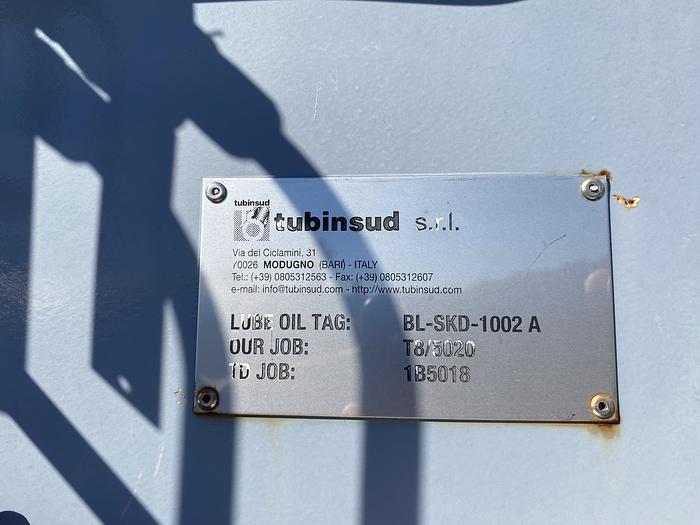 Unused Tubinsud S.R.L. 1000 gallon lube oil system