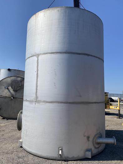 Used Used Wolfe Mechanical approximately 10,000 gallon 304L stainless steel vertical tank